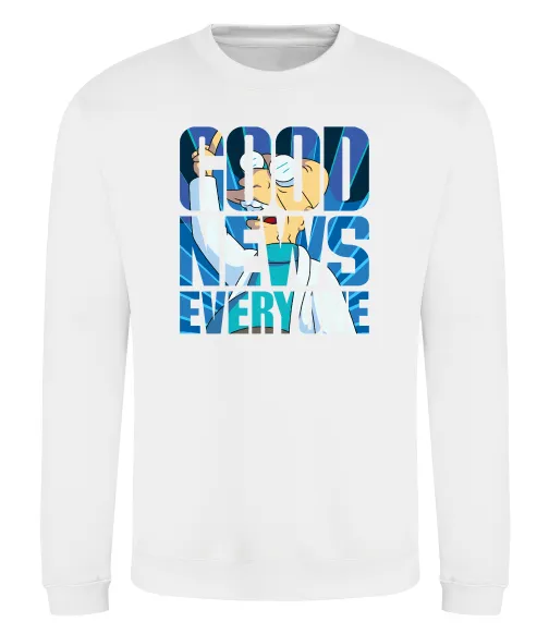 Свитшот Good news everyone Белый фото