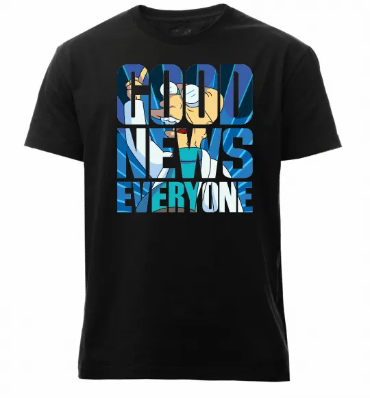 Мужская премиум футболка Good news everyone Черный фото