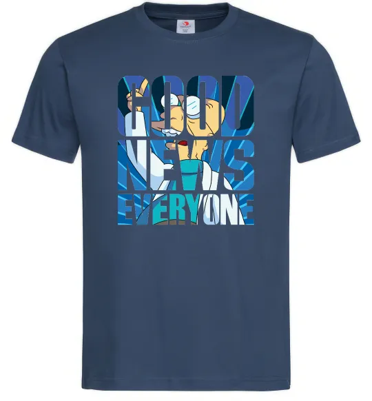 Мужская футболка Good news everyone Темно-синий фото