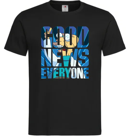 Мужская футболка Good news everyone Черный фото