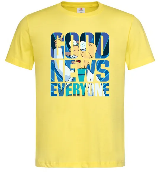 Мужская футболка Good news everyone Лимонный фото