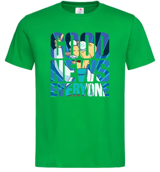 Мужская футболка Good news everyone Зеленый фото