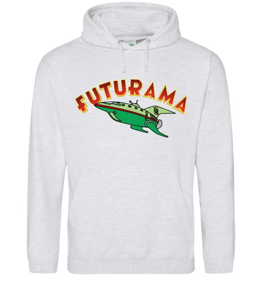 Мужская толстовка (худи) Futurama Planet Express Серый меланж фото