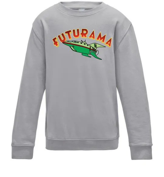 Детский Свитшот Futurama Planet Express Серый меланж фото
