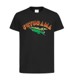 Дитяча футболка Futurama Planet Express Чорний фото