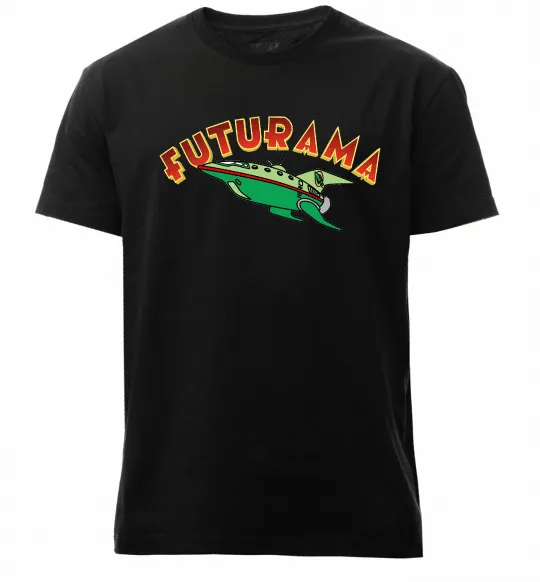 Мужская премиум футболка Futurama Planet Express Черный фото