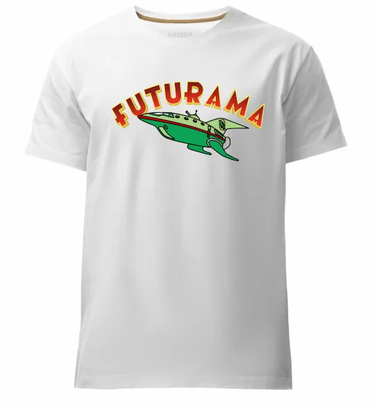 Мужская премиум футболка Futurama Planet Express Белый фото