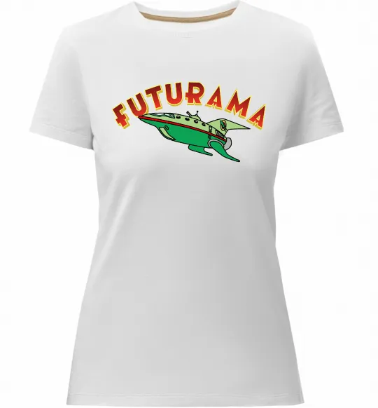 Женская премиум футболка Futurama Planet Express Белый фото