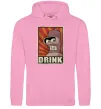 Мужская толстовка (худи) Drink Бендер Розовый фото