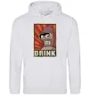Мужская толстовка (худи) Drink Бендер Серый меланж фото