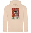 Мужская толстовка (худи) Drink Бендер Песочный фото