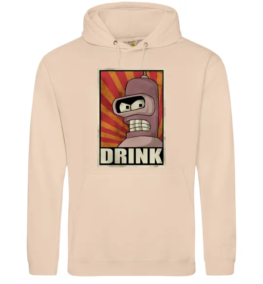 Женская толстовка (худи) Drink Бендер Песочный фото