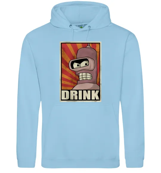 Женская толстовка (худи) Drink Бендер Голубой фото
