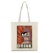 Эко-сумка Drink Бендер Бежевый фото