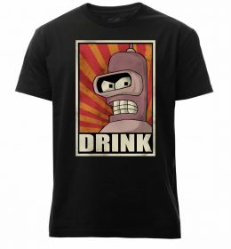 Мужская премиум футболка Drink Бендер