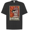 Футболка Оверсайз Drink Бендер Черный фото