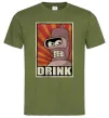 Мужская футболка Drink Бендер Оливковый Мужская футболка Drink Бендер Оливковый фото