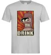 Мужская футболка Drink Бендер Серый Мужская футболка Drink Бендер Серый фото