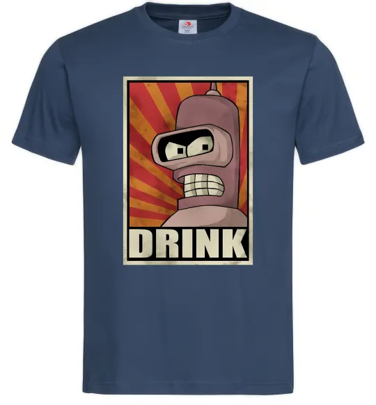 Мужская футболка Drink Бендер Темно-синий фото