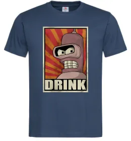 Мужская футболка Drink Бендер Темно-синий фото
