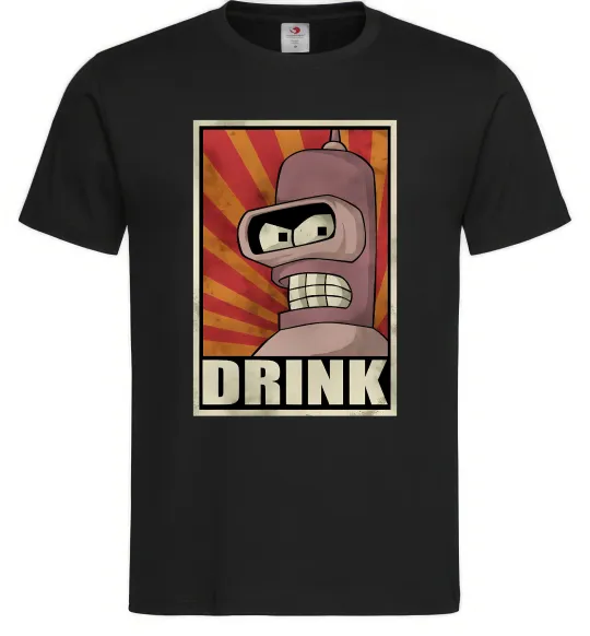 Мужская футболка Drink Бендер Черный фото