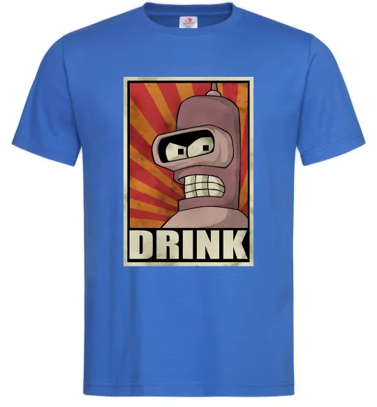 Мужская футболка Drink Бендер Ярко-синий фото