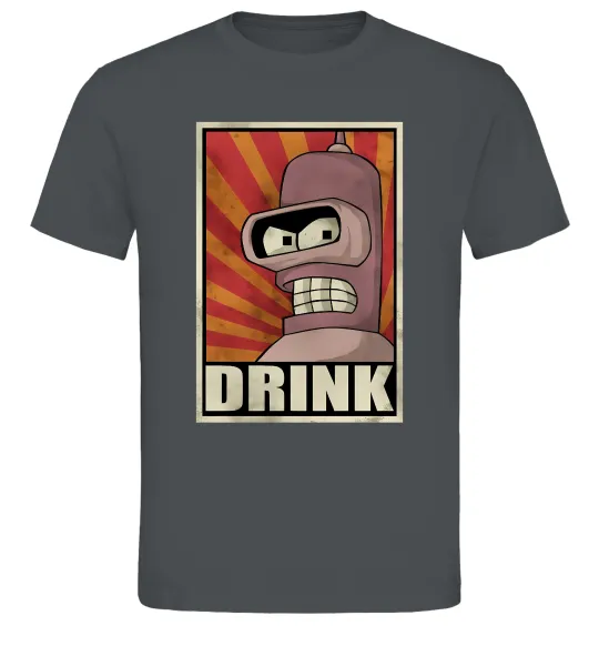 Мужская футболка Drink Бендер Графит фото
