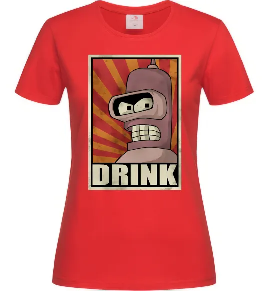 Женская футболка Drink Бендер Красный фото