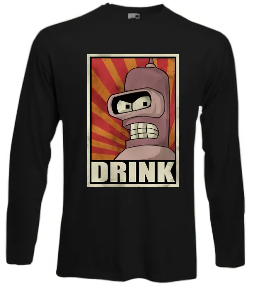 Лонгслив Drink Бендер Черный фото