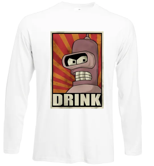 Лонгслив Drink Бендер Белый фото