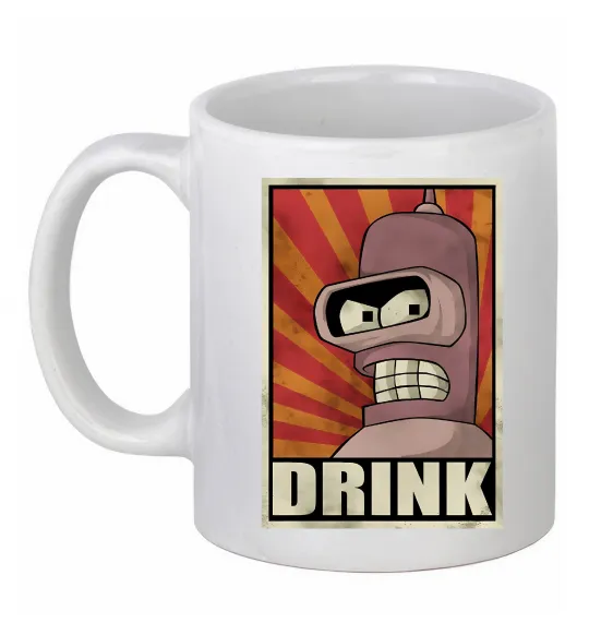 Чашка керамическая Drink Бендер Белый фото