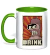 Чашка с цветной ручкой Drink Бендер Лаймовый фото