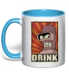 Чашка с цветной ручкой Drink Бендер Голубой фото