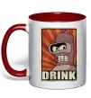 Чашка с цветной ручкой Drink Бендер Красный фото