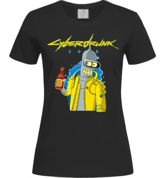 Женская футболка Cyberdrunk Черный фото