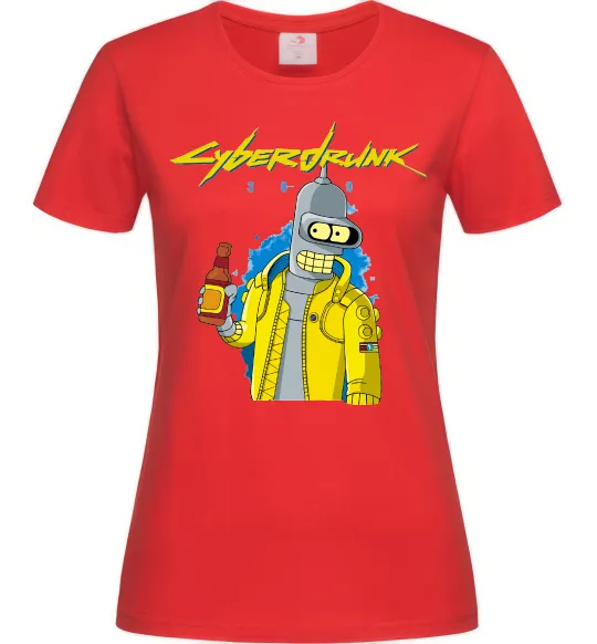 Женская футболка Cyberdrunk Красный фото
