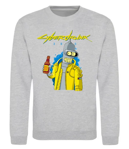 Свитшот Cyberdrunk Серый меланж фото