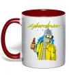 Чашка с цветной ручкой Cyberdrunk Красный фото