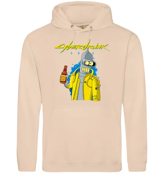 Мужская толстовка (худи) Cyberdrunk Песочный фото