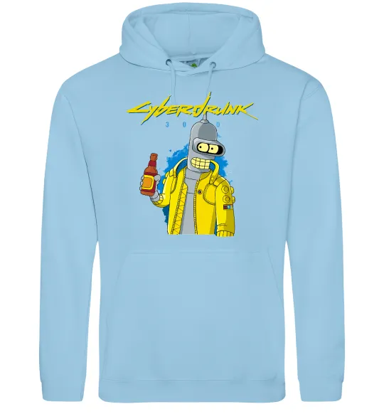 Мужская толстовка (худи) Cyberdrunk Голубой фото