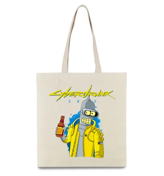 Эко-сумка Cyberdrunk Бежевый фото