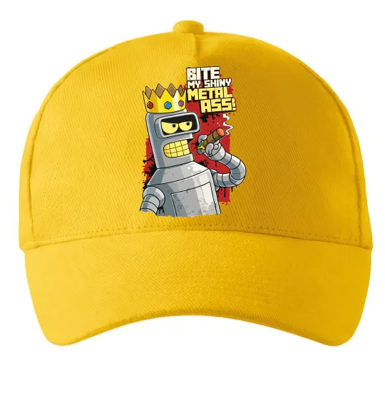 Кепка Вкуси мій блискучий металевий зад Сонячно жовтий фото