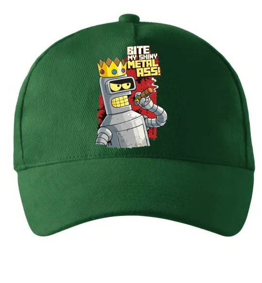 Кепка Вкуси мій блискучий металевий зад Темно-зелений фото