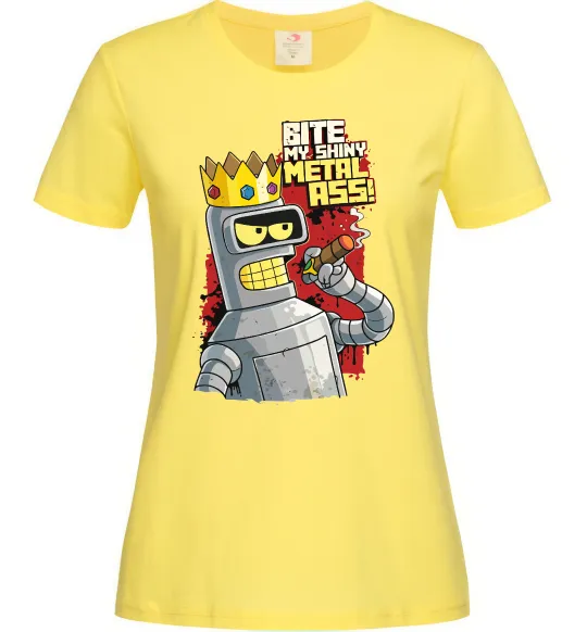 Жіноча футболка Вкуси мій блискучий металевий зад Лимонний фото