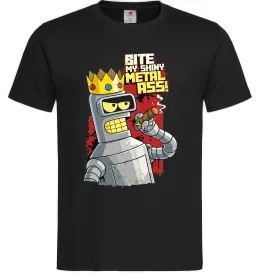 Чоловіча футболка Вкуси мій блискучий металевий зад Чорний фото