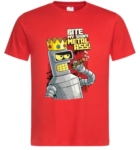 Чоловіча футболка Вкуси мій блискучий металевий зад Червоний фото