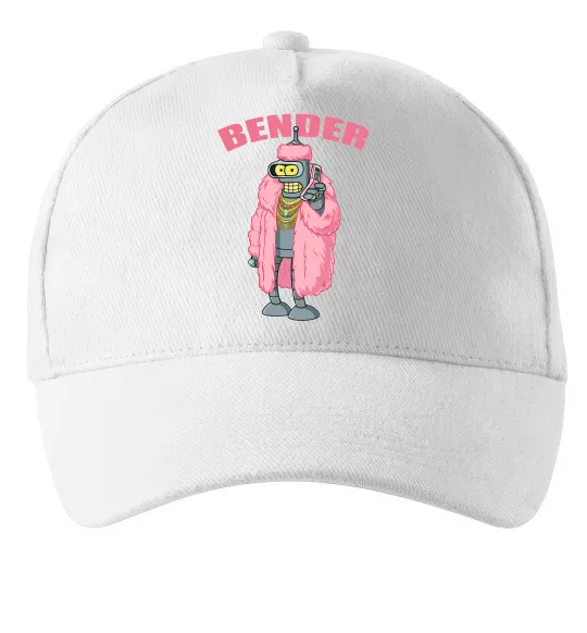 Кепка Бендер гламур Білий фото