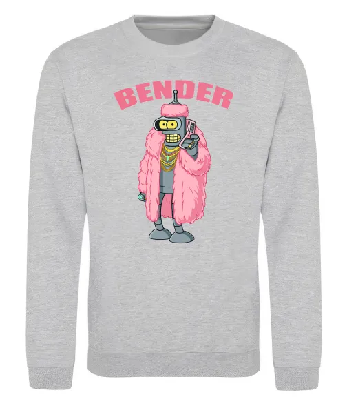 Світшот Бендер гламур Сірий меланж фото