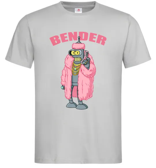 Чоловіча футболка Бендер гламур Сірий фото