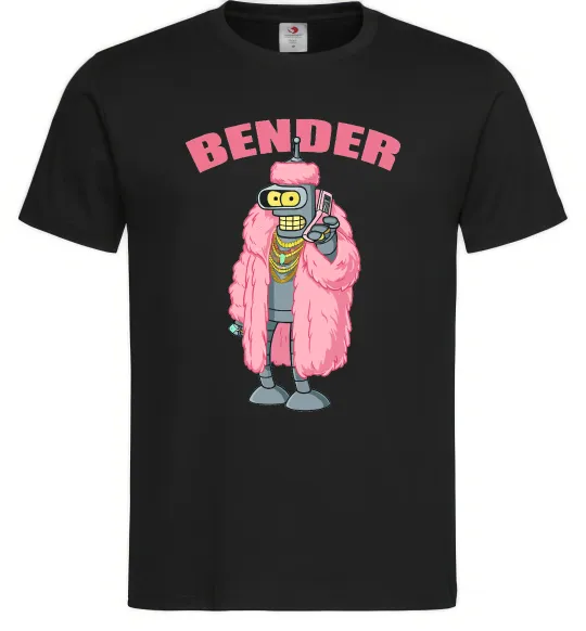 Чоловіча футболка Бендер гламур Чорний фото